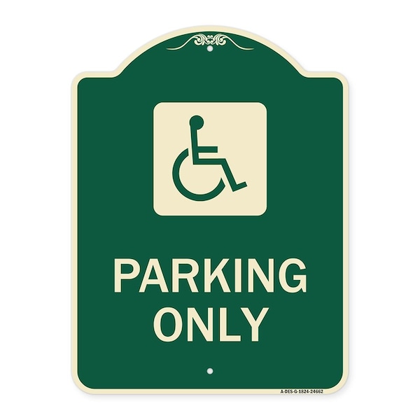 Signmission ADA Compliant Parking AccessibleHeavy-Gauge Aluminum Architectural Sign, 24" x 18", G-1824-24662 A-DES-G-1824-24662 - main